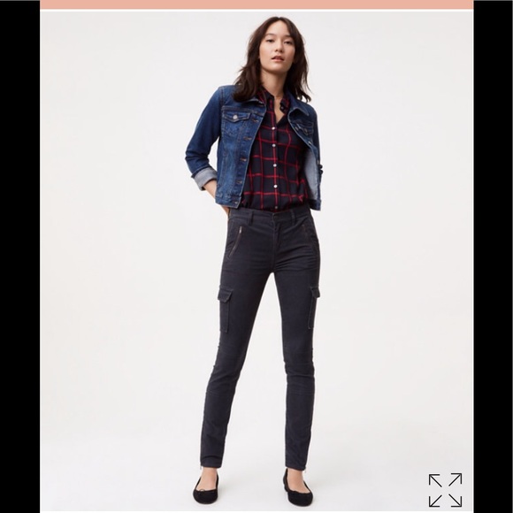 LOFT Denim - LOFT skinny cargo jeans SZ 8P Black